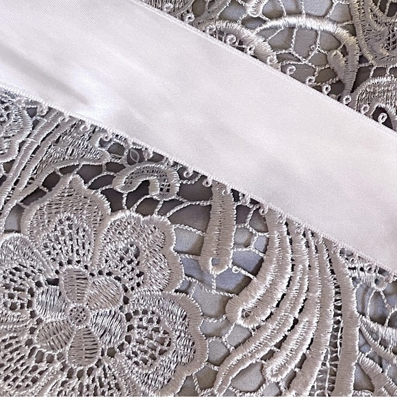 Adrianna Papell Evening Lace Gray Strapless Mini Dress Size 10 - Picture 6 of 10